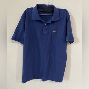Lacoste polo collared shirt blue XL mens button down